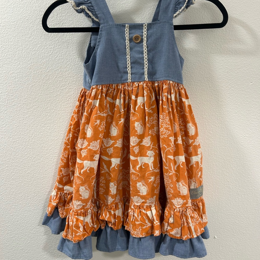 Eleanor Rose Orange Animal Print Dress